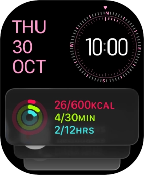 Slide your finger up or down on the stack to select the required widget.