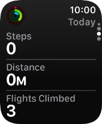 Slide your finger downwards to return to the overview with the coloured rings.