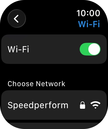Press the required Wi-Fi network.