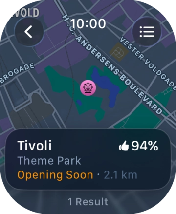 Press the required destination.