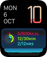 Slide your finger up or down on the stack to select the required widget.