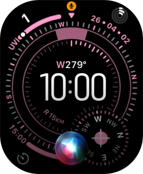 Press and hold the Digital Crown to turn on Siri.