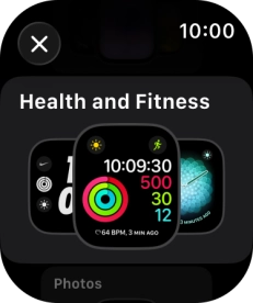 Go to the required watch face.