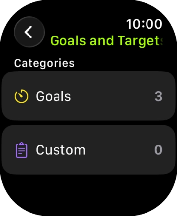 Press arrow left the necessary number of times to return to the home screen for the selected training activity.