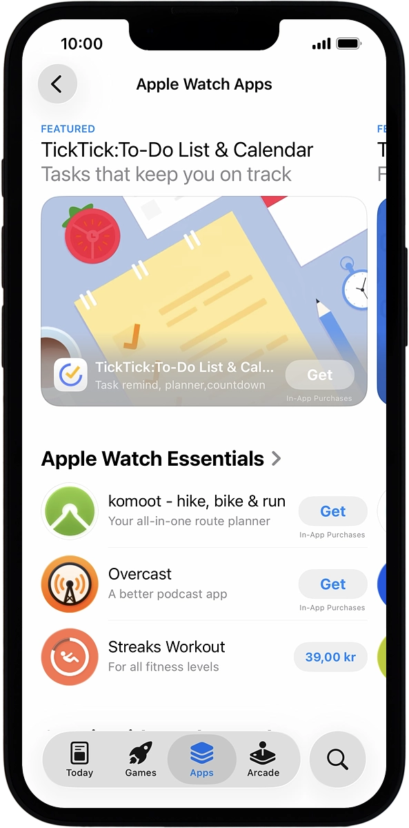 On your phone: Go to the required app.