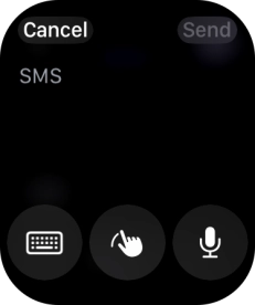 Press the microphone icon and record the message.