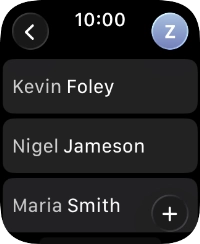 Press the required contact.