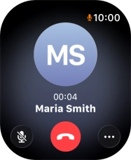 Press the end call icon.