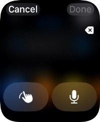 Press the microphone icon to turn on voice input.