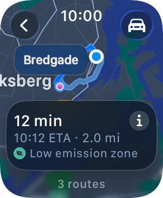 Press the transport type icon.