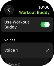 Press the required voice for Workout Buddy.