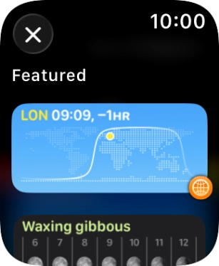 Press the required widget.