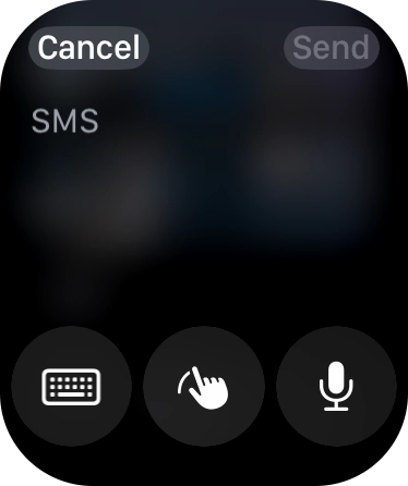 Press the microphone icon and record the message.