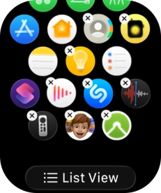Press the delete icon next to the required app.