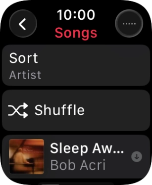 Go to the required category or playlist and press the required audio file.