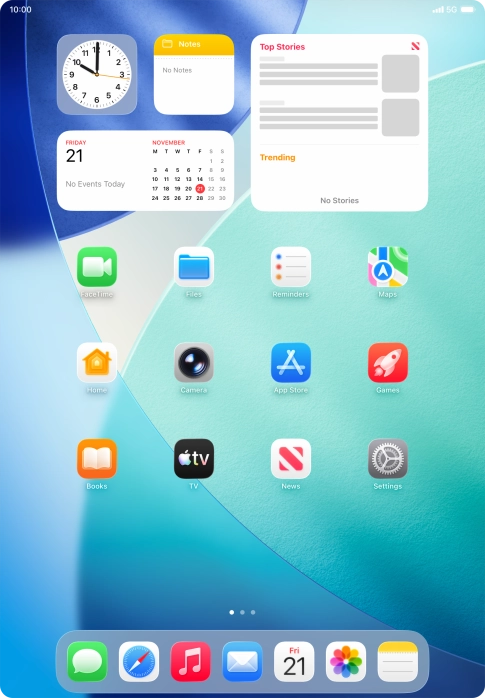 The network mode icon shows the network mode currently used by your tablet.