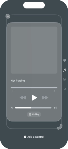 Press the remove icon on the required Control Centre page to remove it from Control Centre.