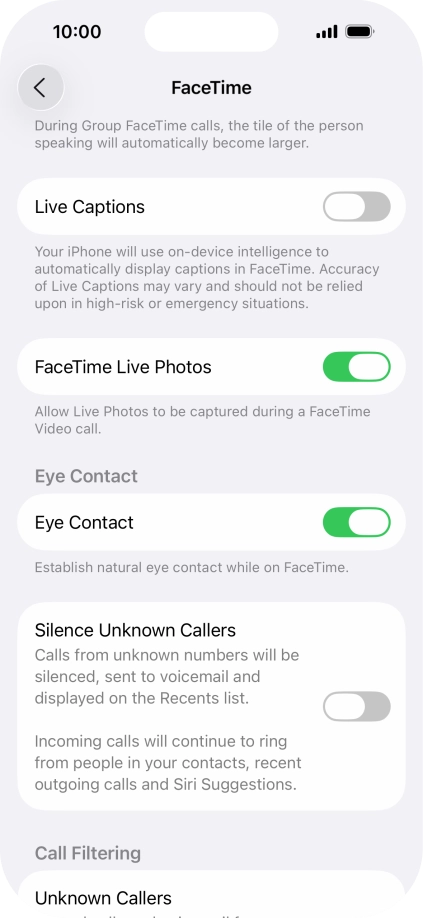 Press the indicator next to 