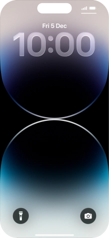 Slide your finger upwards starting from the bottom of the screen.