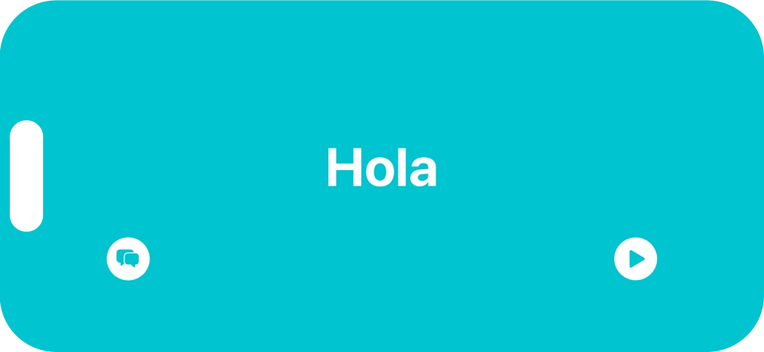 Press the split view icon to go back to display of both languages.