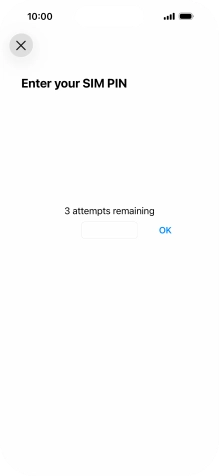 If your SIM is locked, key in your PIN and press OK.