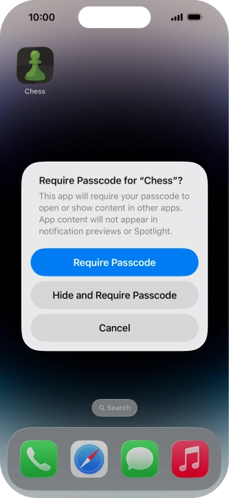 Press Require Passcode.
