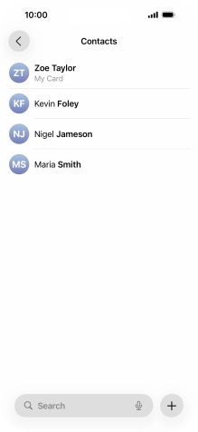 Press the new contact icon.