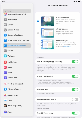 Press Windowed Apps.