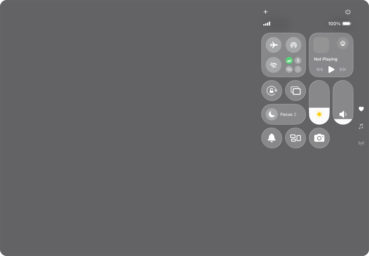 Press and hold the multitasking icon.