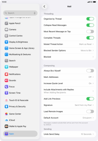 Press Default Account.