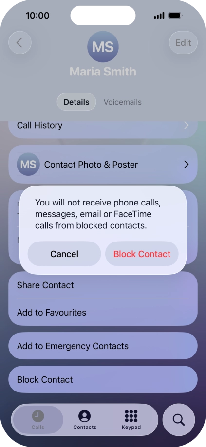 Press Block Contact.