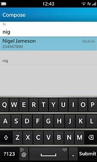 Press the required contact.