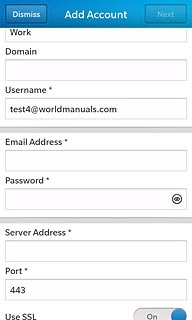 Press the field below Email Address and key in your email address.