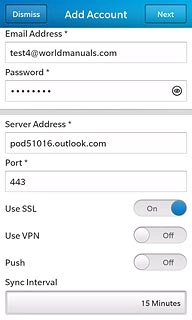 Press the field below Sync Interval.