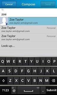 Press the required contact.Write subject and text for your email message.