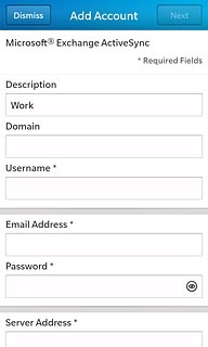 Press the field below Username and key in your username.