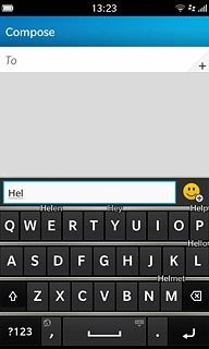 Press and drag the required word upwards to insert it.