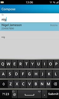 Press the required contact.