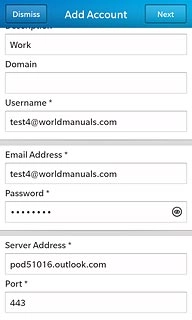 Press the field below Port.Key in the required message port number.