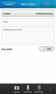 Press Title and key in a subject for the note.