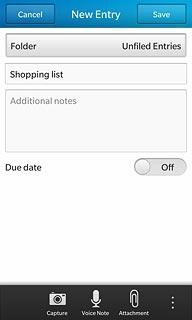 Press Additional notes and write the text for the note.