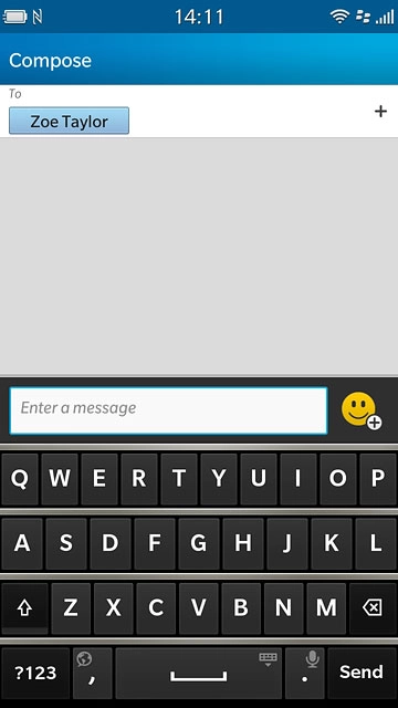 Press Enter a message.Write the text for your text message.