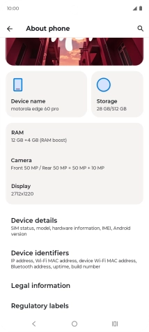 Press Device details.