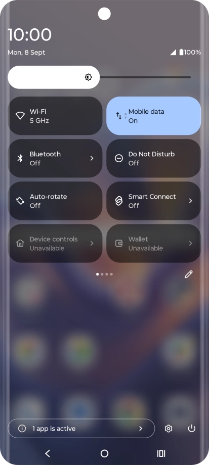 Press the settings icon.