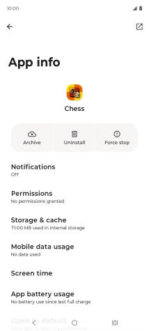Press Storage & cache.
