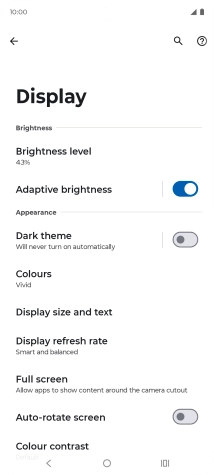 Press Dark theme.