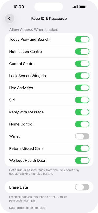 Press the indicator next to 