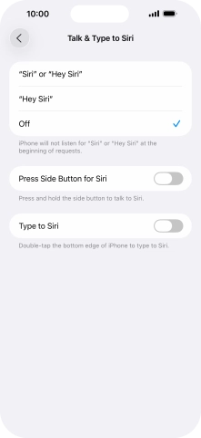 Press the indicator next to 