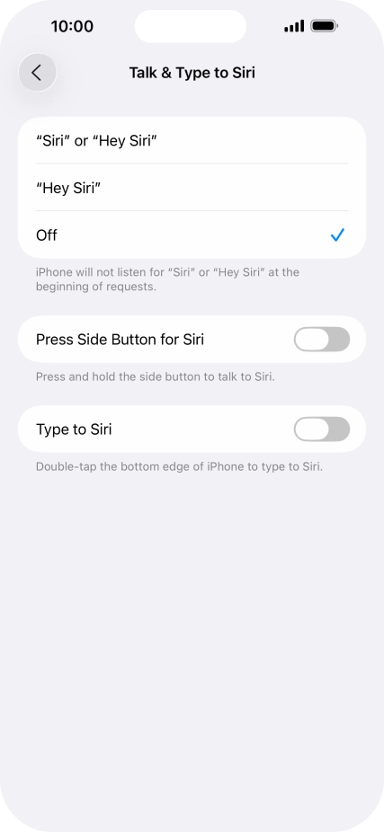 Press the indicator next to 