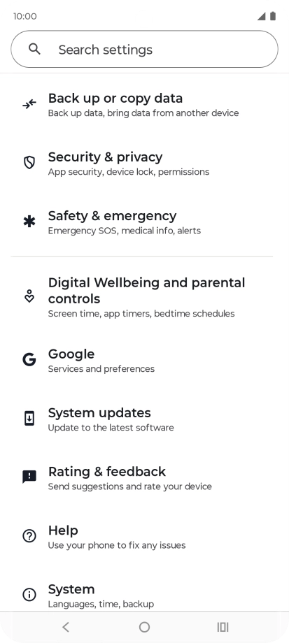 Press System updates.